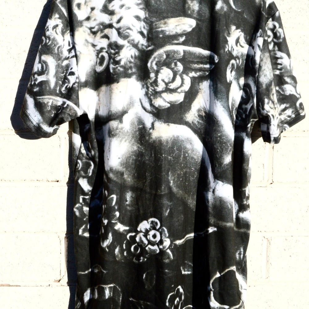 Cherubs Putti Angel Wing Floral Shirt Blouse Top - Picture 6 of 6